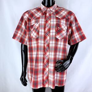 Wrangler Mens 3XL Red Western Shirt